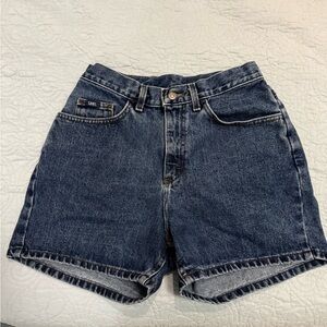 Lee Women's Dark Blue High Rise Denim Shorts